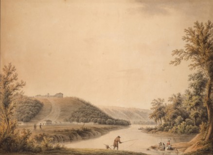 View of the Palace of Kurakin's Estate "Nadezhdino", 1800s. Creator: Moessmer, Joseph