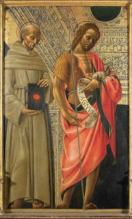 Saint Bernardino of Siena and Saint John the Baptist , ca 1485-1490. Creator: Bevilacqua, Giovanni Ambrogio
