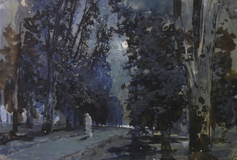 The shadows. Moonlight night, 1880s. Creator: Levitan, Isaak Ilyich