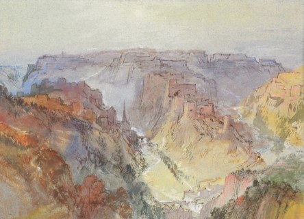 Luxembourg city from the Fetschenhof , 1839-1840. Creator: Turner, Joseph Mallord William