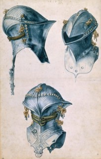 Three Views of a Jousting Helmet, c. 1500. Creator: Dürer, Albrecht