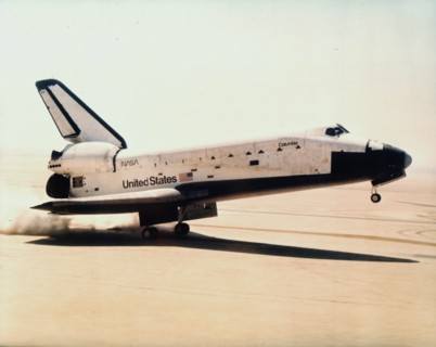 Space shuttle landing, 1981. Creator: NASA.