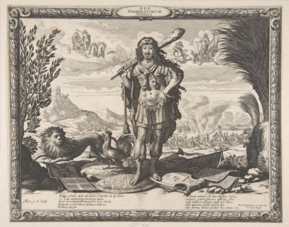 Declaration of War on Spain by Louis XIII: The King as Hercules, ca. 1635. Creator: Abraham Bosse.