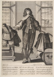A Valet Putting Away the Luxious Clothes of His Master, mid to late 17th century. Creator: Abraham Bosse.