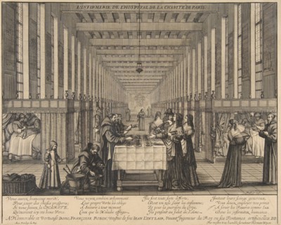 The Infirmary of the Hospital of Charity, ca. 1639. Creator: Abraham Bosse.