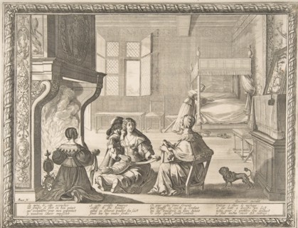 Visit of the Nursemaid, 1633. Creator: Abraham Bosse.