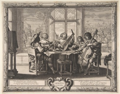Hearing, ca. 1638. Creator: Abraham Bosse.