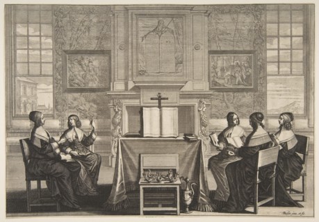 The Wise Virgins Conversing, ca. 1635. Creator: Abraham Bosse.