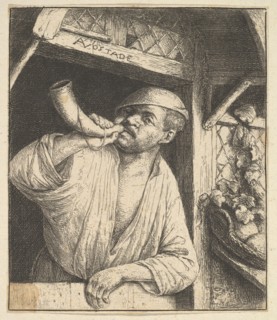 Baker Blowing Horn, 1610-85. Creator: Adriaen van Ostade.
