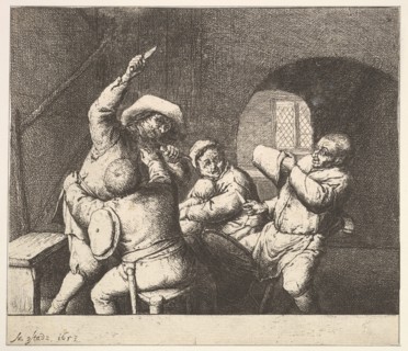 The Knife Thrust, 1610-85. Creator: Adriaen van Ostade.