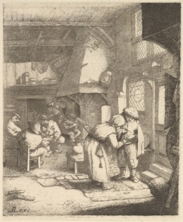 Peasant Paying his Bill, 1610-85. Creator: Unknown.