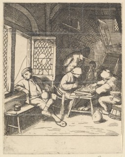 Tric Trac Players, 1610-85. Creator: Unknown.