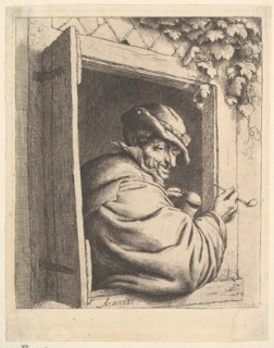 Smoker at the Window, 1610-85. Creator: Adriaen van Ostade.