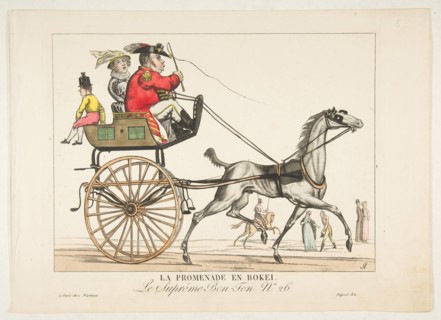 La Promenade en Bokei; Le Suprême Bon-Ton No. 26, 1816. Creator: Adrien Pierre François Godefroy the Younger.