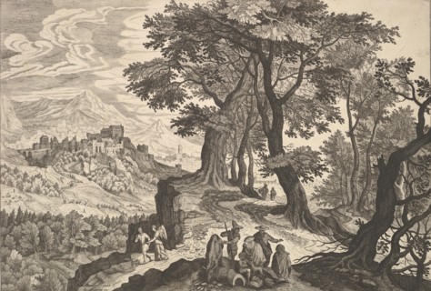 Landscape with Tobias and the Angel and Gypsies. Creator: Aegidius Sadeler II.