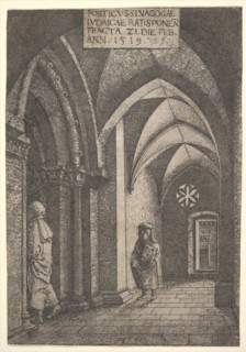 The Entrance Hall of the Regensburg Synagogue, 1519. Creator: Albrecht Altdorfer.