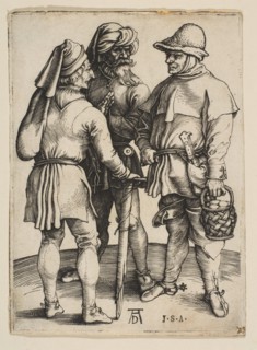 Three Peasants in Conversation, ca. 1497. Creator: Albrecht Durer.