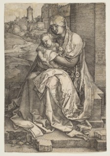 Virgin and Child Seated by the Wall, 1514. Creator: Albrecht Durer.