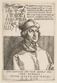 Cardinal Albrecht of Brandenburg, 1519. Creator: Albrecht Durer.