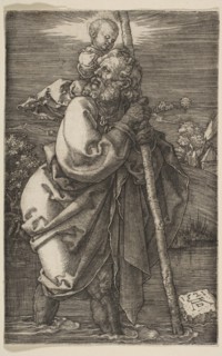 Saint Christopher Facing Left, 1521. Creator: Albrecht Durer.