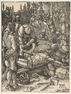 Christ Nailed to the Cross, from The Small Passion, ca. 1509. Creator: Albrecht Durer.