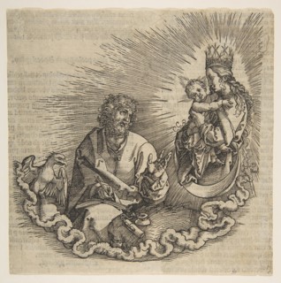 The Virgin Appearing to Saint John, Frontispiece to the Apocalypse, 1511. Creator: Albrecht Durer.