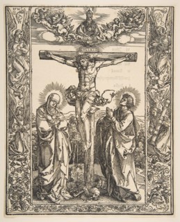 Christ on the Cross between the Virgin and Saint John, 1516. Creator: Albrecht Durer.