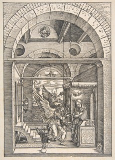 The Annunciation, from The Life of the Virgin, Latin Edition, 1511.n.d. Creator: Albrecht Durer.