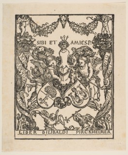 The Book Plate of Wilibald Pirckheimer.n.d. Creator: Albrecht Durer.