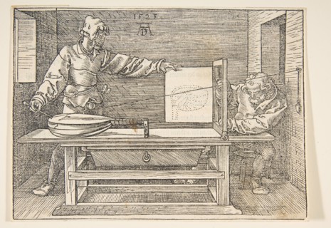 The Draughtsman of the Lute.n.d. Creator: Albrecht Durer.
