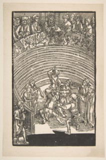 Illustration from The Comedie of Terence, 19th century reprint.n.d. Creator: Albrecht Durer.