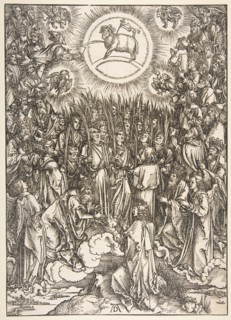 The Adoration of the Lamb, from the Apocalypse series.n.d. Creator: Albrecht Durer.