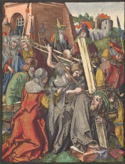 The Bearing of the Cross, from the Small Woodcut Passion.n.d. Creator: Albrecht Durer.