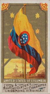 United States of Columbia, from Flags of All Nations, Series 1