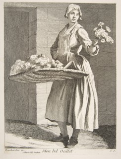 Flower Vendor, 1738. Creator: Caylus, Anne-Claude-Philippe de.
