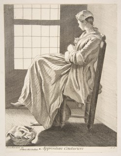 Sewing Apprentice, 1737. Creator: Caylus, Anne-Claude-Philippe de.