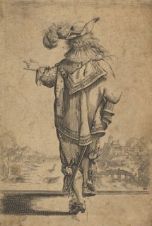Gentleman Seen from the Back Indicating a Landscape, after 1629. Creator: Unknown.