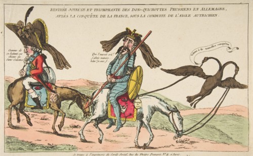 Rentrée joyeuse et triomphale des Don-Quichottes Prussiens en Allemagne, après la conq..., ca. 1792. Creator: Unknown.