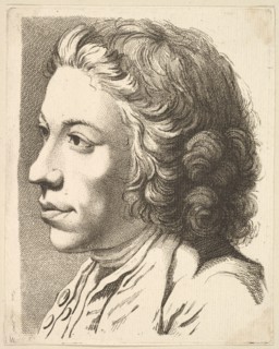 Head of a Man in Profile, from Livre de Têtes Gravées d'apres F. Boucher et Autres..., 18th century. Creator: Unknown.