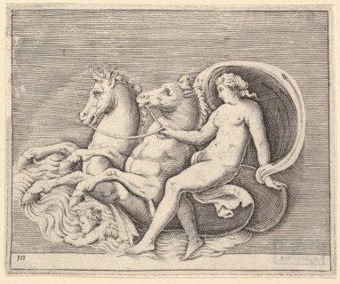 Female Nude with Two Seahorses, published ca. 1599-1622. Creator: Unknown.