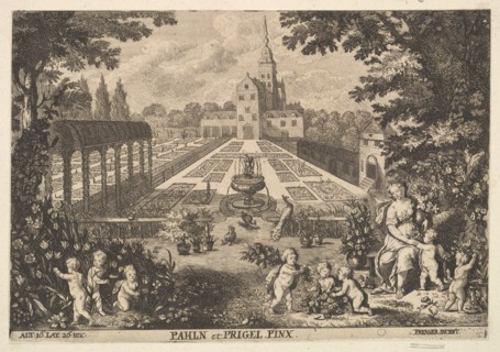 Flora with Putti in a Garden. Creator: Anton Joseph von Prenner.