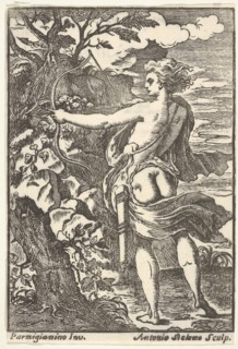 Callisto hunting with drawn bow, after Parmigianino), 1720-1740. Creator: Antonio Belemo.