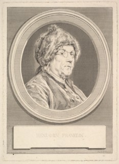 Portrait of Benjamin Franklin, 1777. Creator: Augustin de Saint-Aubin.
