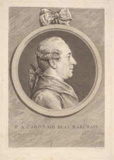 Portrait of P.A. Caron de Beaumarchais, 1773. Creator: Augustin de Saint-Aubin.