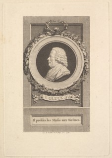 Portrait of Gluck, 1781. Creator: Augustin de Saint-Aubin.