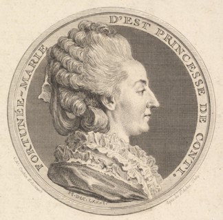 Print of a Portrait Medal of Fortunée-Marie d'Est, Princesse de Conti, 1781. Creator: Augustin de Saint-Aubin.