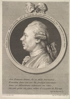 Portrait of André Danican Philidor, 1772. Creator: Augustin de Saint-Aubin.