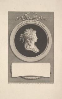 Portrait of Son Altesse Royale Madame, Duchesse d'Angoulême, Daughter of Louis XVI and Mar..., 1791. Creator: Augustin de Saint-Aubin.