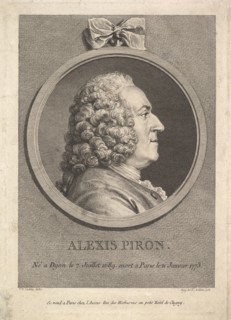Portrait of Alexis Piron, 1776. Creator: Augustin de Saint-Aubin.