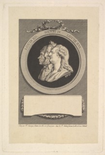 Portrait of Louis XVI, Henri IV, and Louis XII, 1791. Creator: Augustin de Saint-Aubin.
